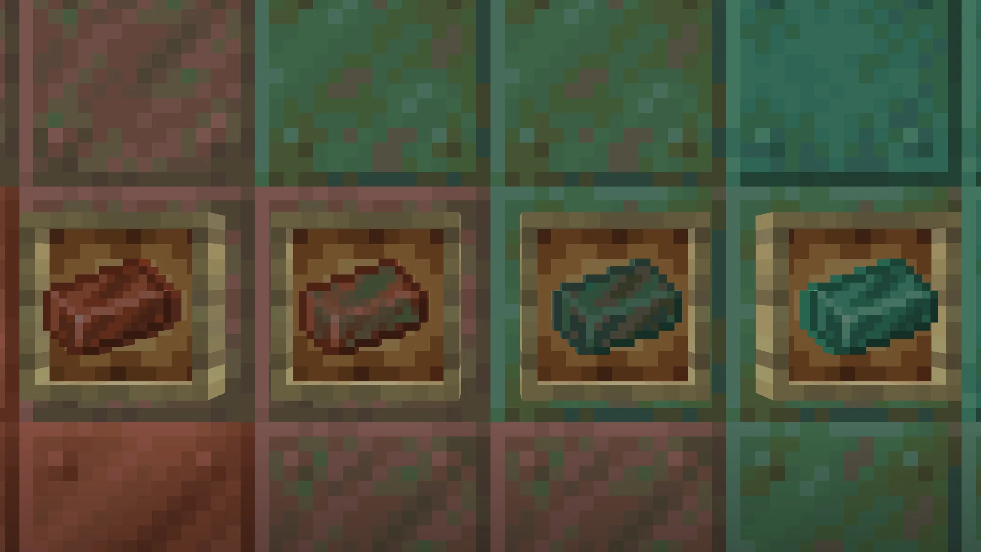 Все виды медных слитков из мода Copper Extension.