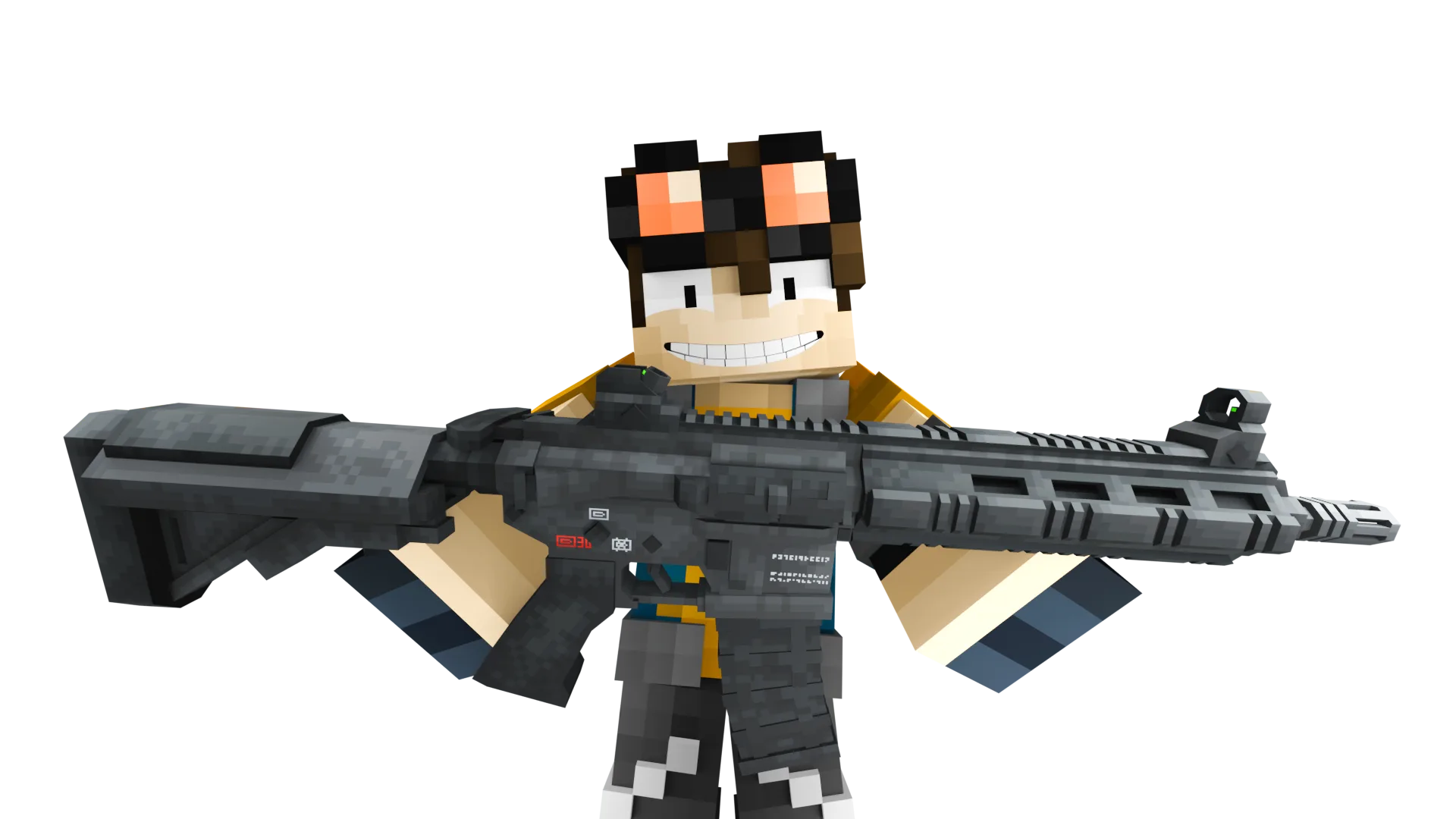 Игрок со снаряжением из мода TACZ Addons: Daffa's Arsenal.