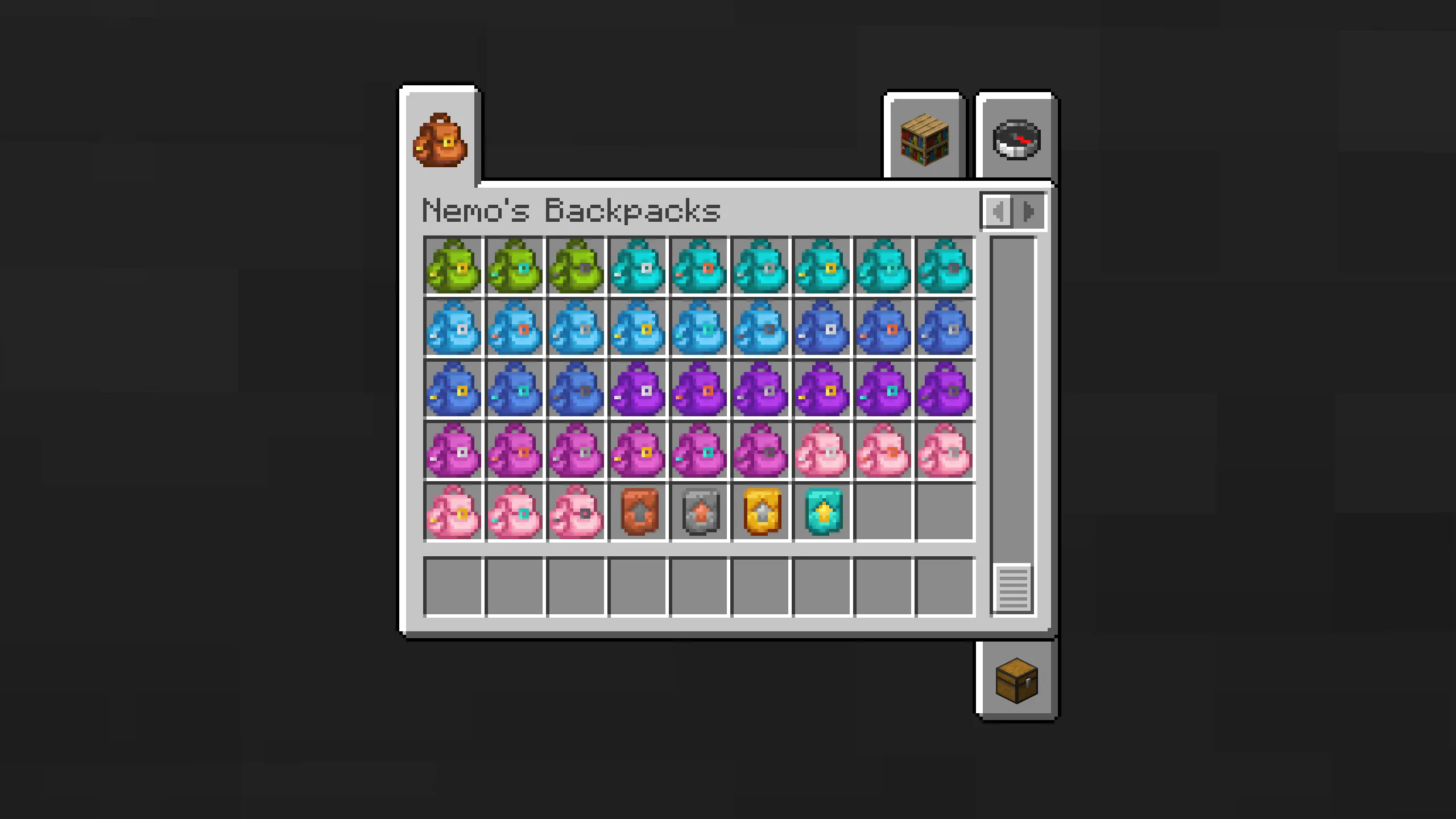 Игровые предметы и рюкзаки из мода Nemo's Backpacks.