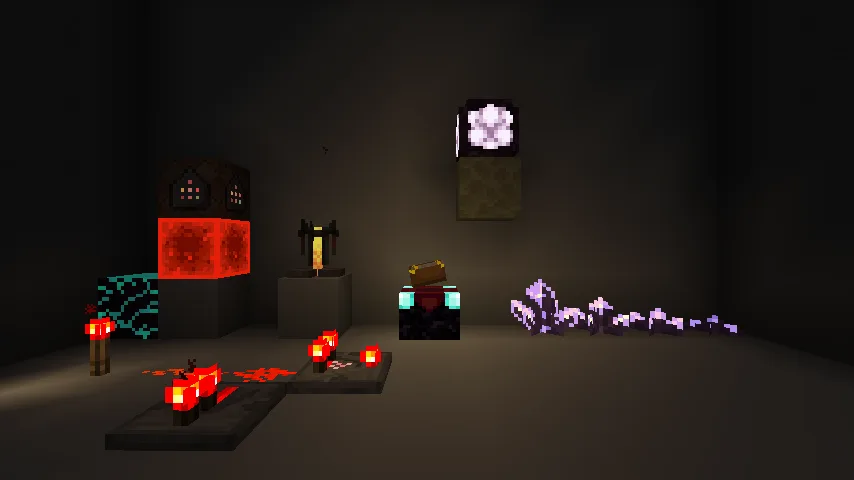 Скриншот проекта Glowing в стиле старой версии Minecraft.