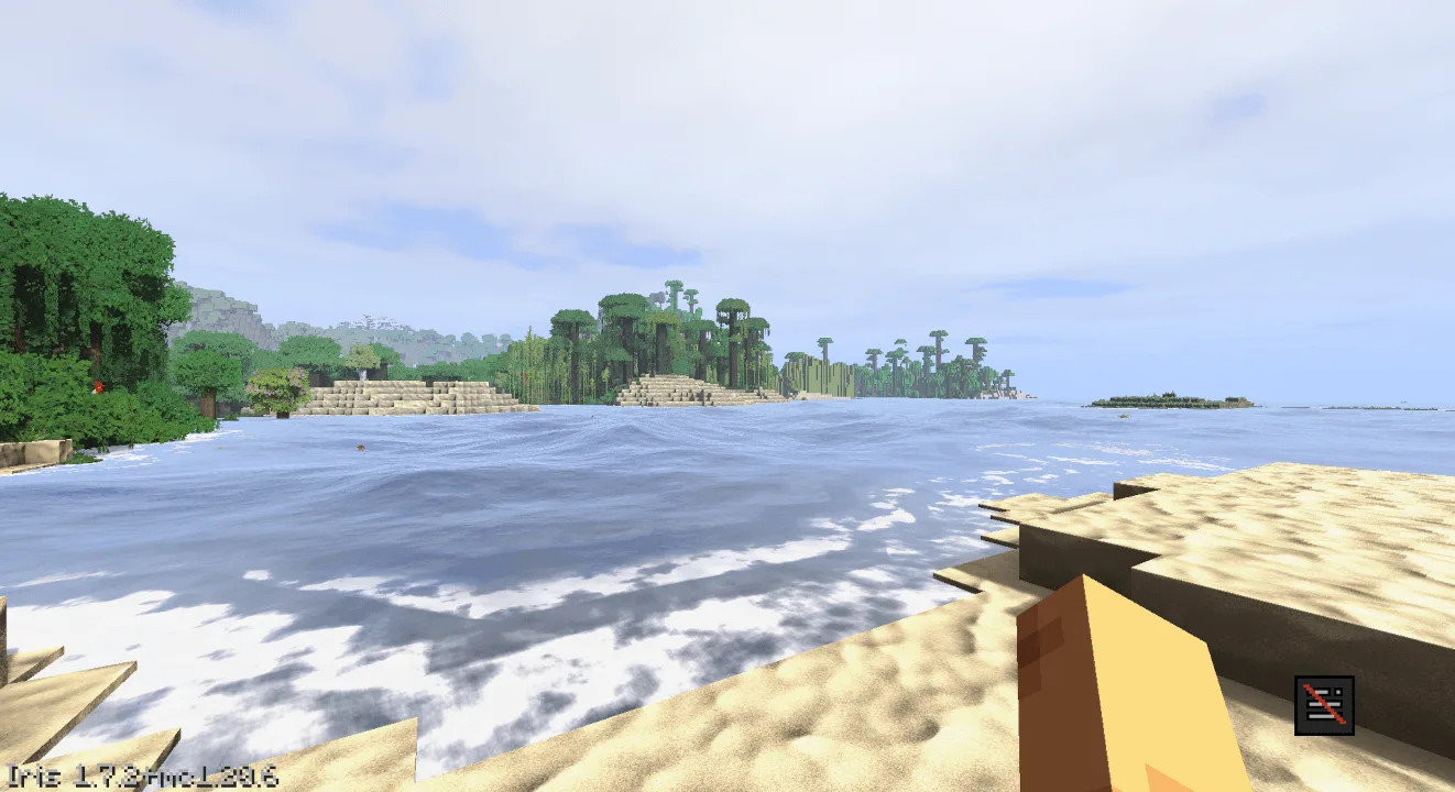 Pegasus Shaders: Старый стильный PBR-рендер с разбивающимися пляжными волнами.