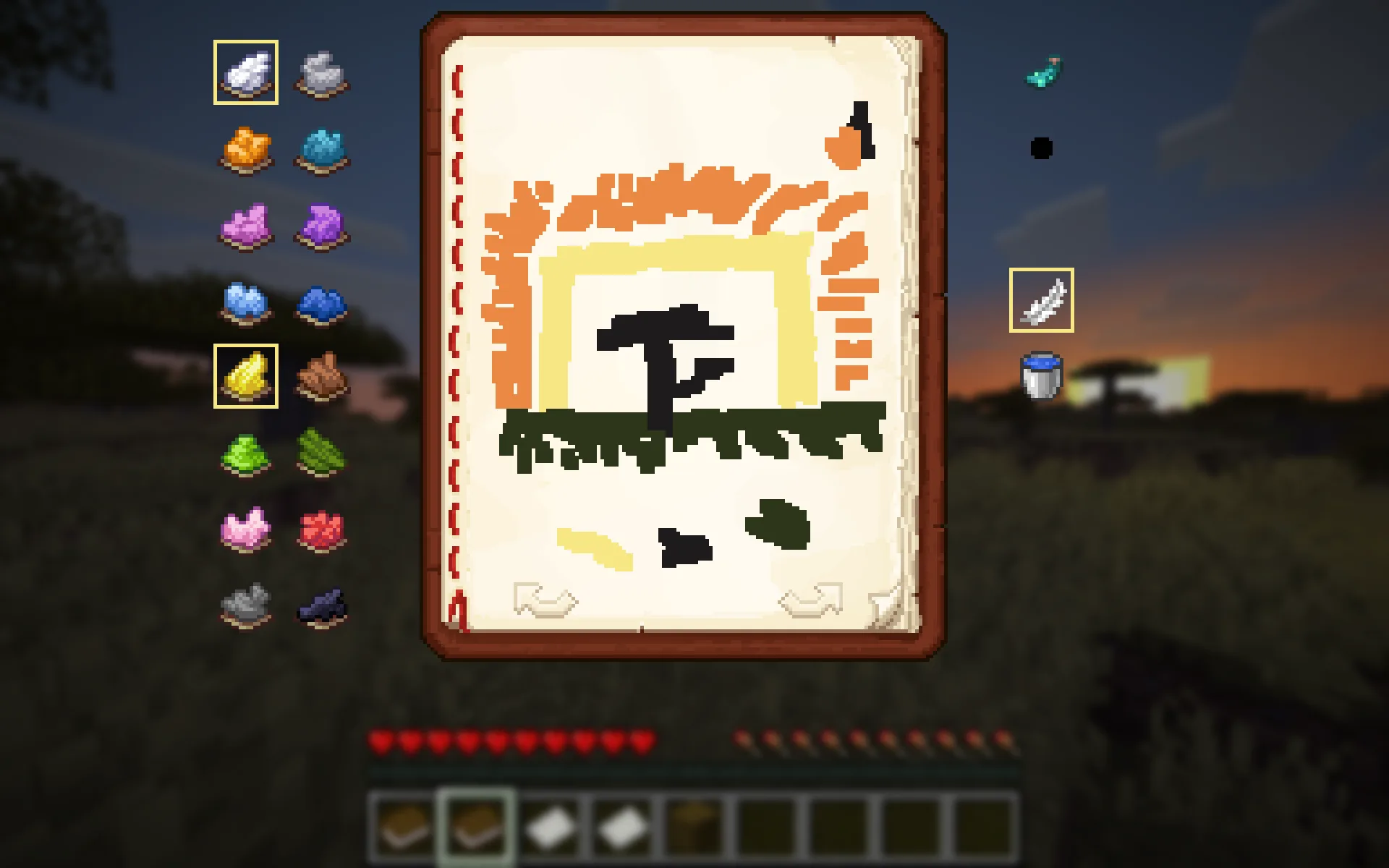 Смешивание цветов красителями в Scriboodle