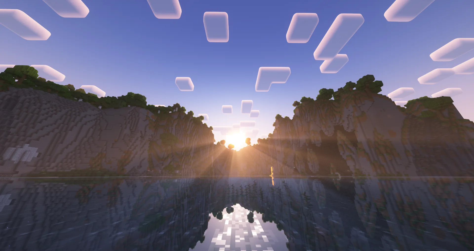 Восход солнца за холмом, дополненные шейдеры Reimagined.