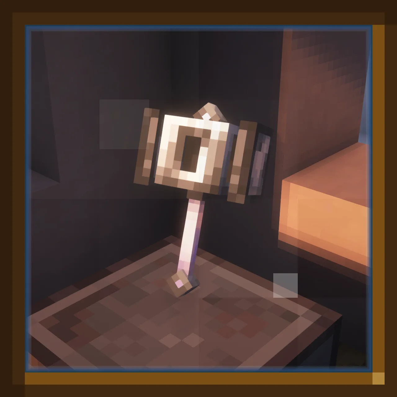 Трехмерная модель булавы из Minecraft в стиле Nautilus.