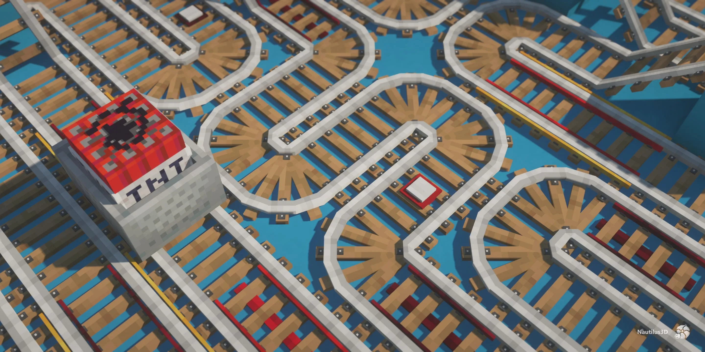 Абстрактное изображение рельсов в проекте Nautilus 3D.