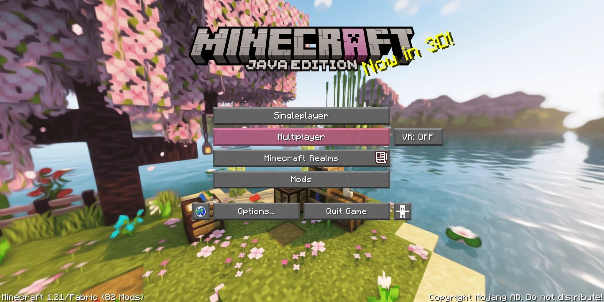 Главный экран проекта Nautilus 3D с панорамным фоном и розовыми кнопками меню.