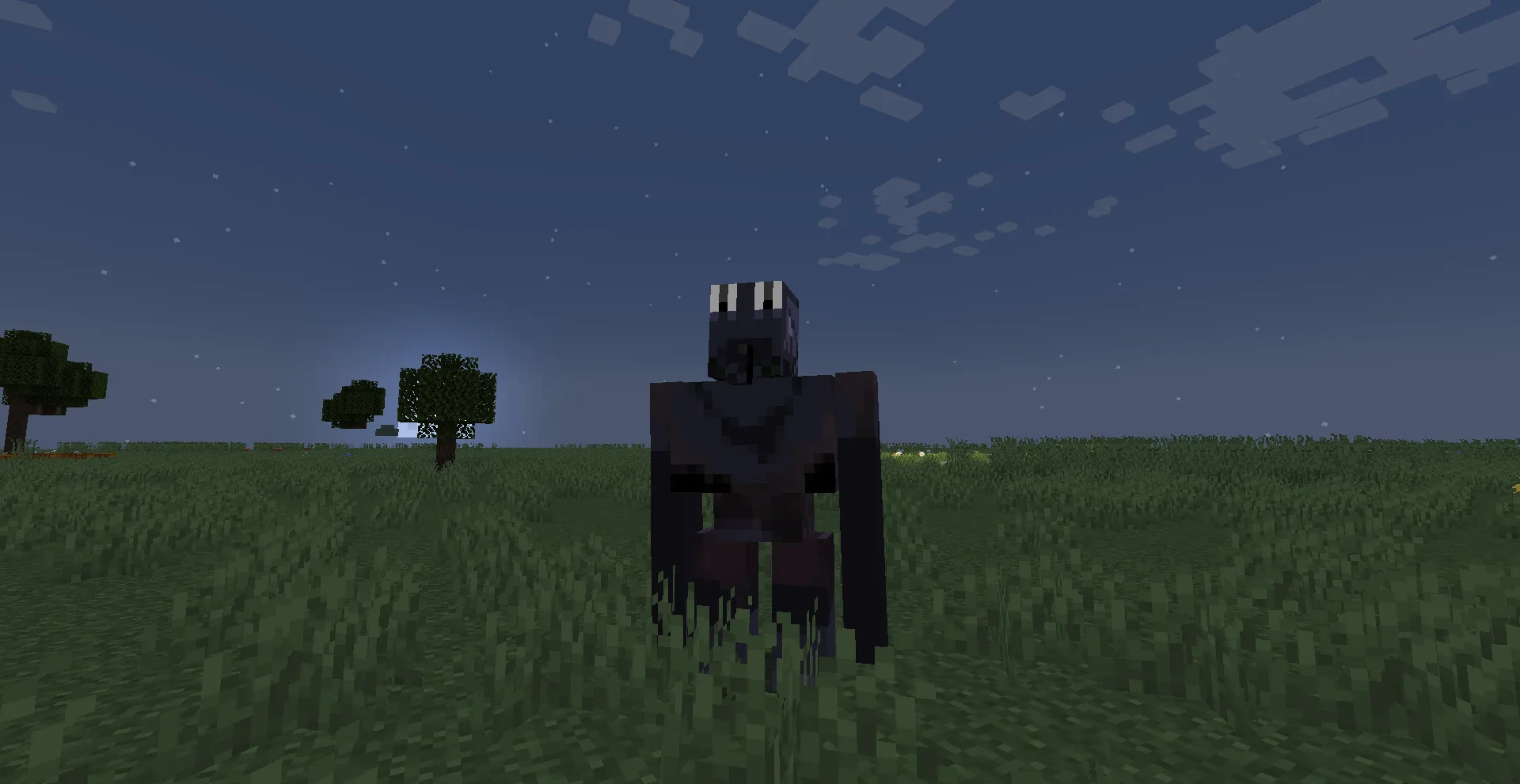 Скин жителя в стиле «Чад» в образе зомби для Minecraft.