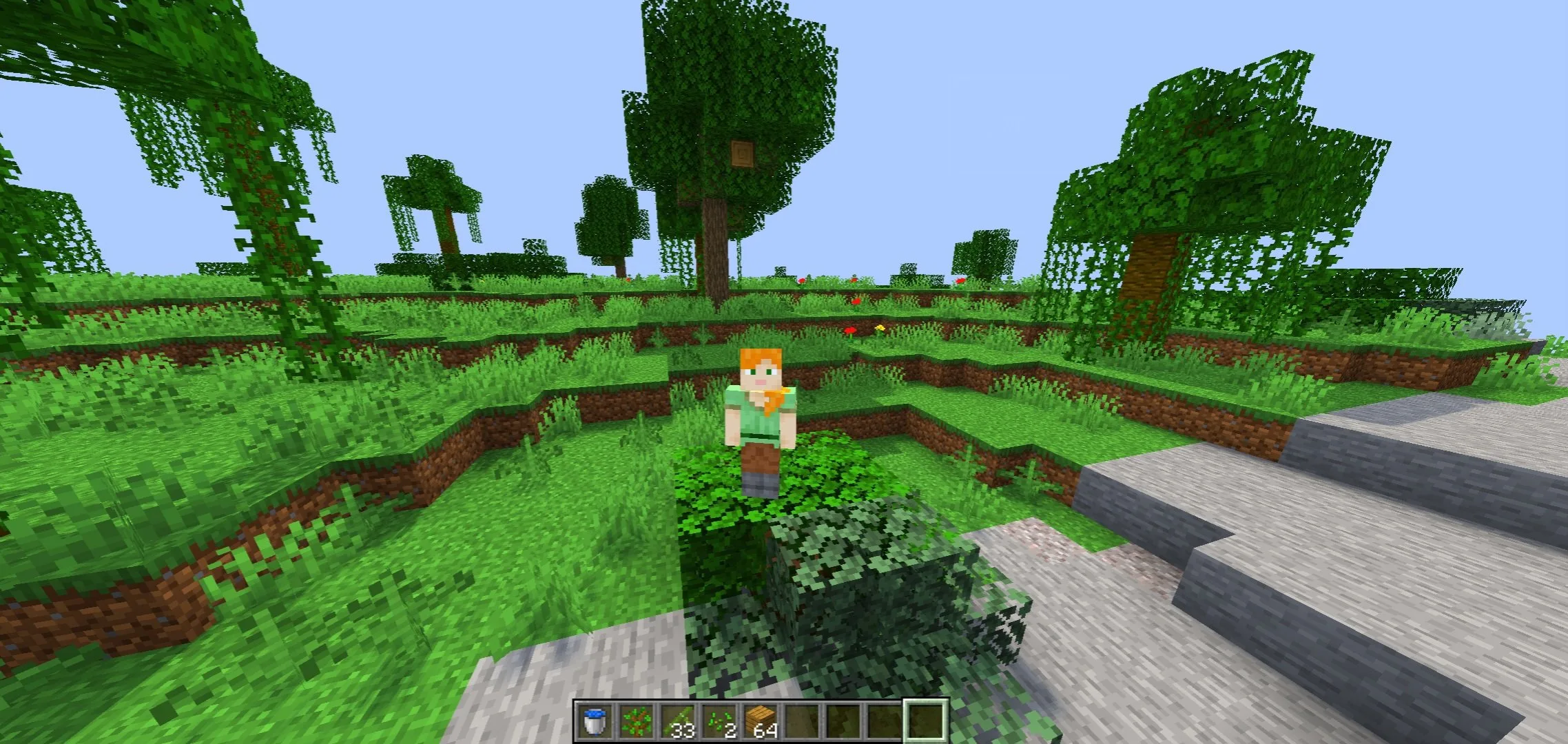 Шейдер Haze в Minecraft 1.21.1 с туманом.