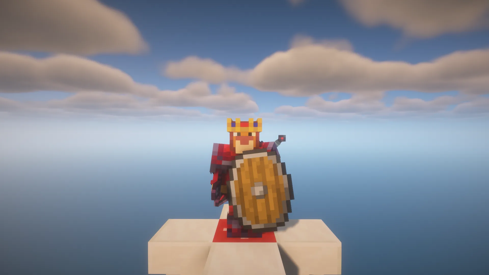 Овальный щит включен