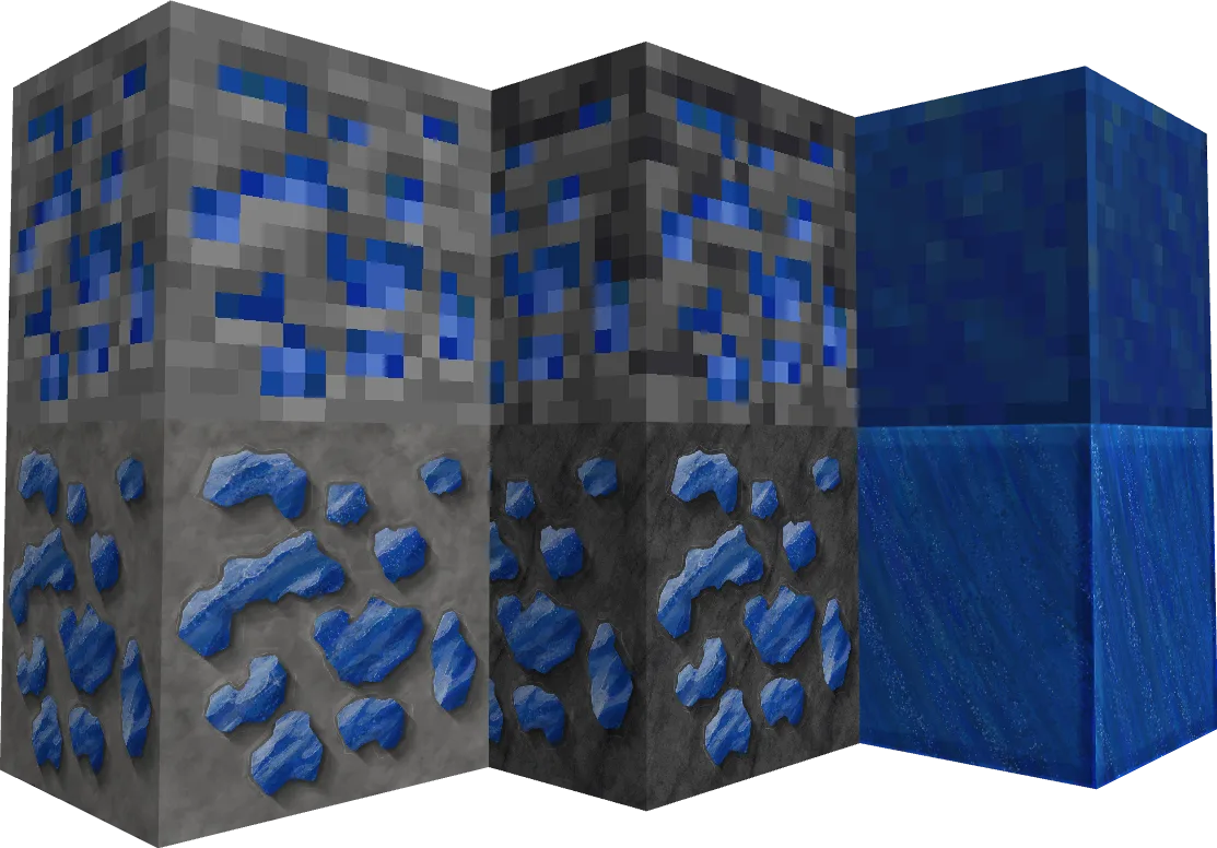 Скриншот лазуритовой руды в Minecraft.