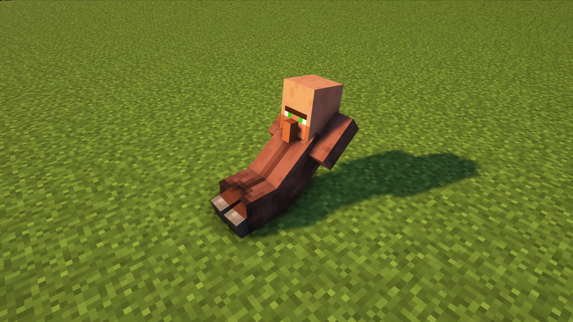 Стойка для брони в виде жителя, выполняющая упражнение на пресс.