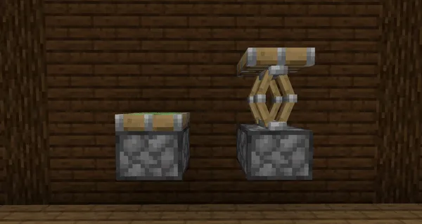 Minecraft-механизм: поршневая система с выдвижными элементами.