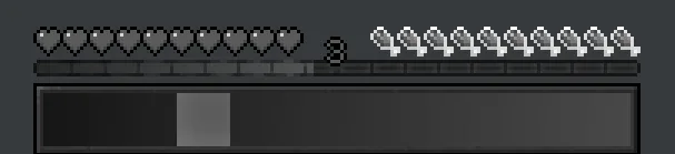 Панель быстрого доступа с полной шкалой сытости и поддержкой AppleSkin в ресурс-паке Grayed Out