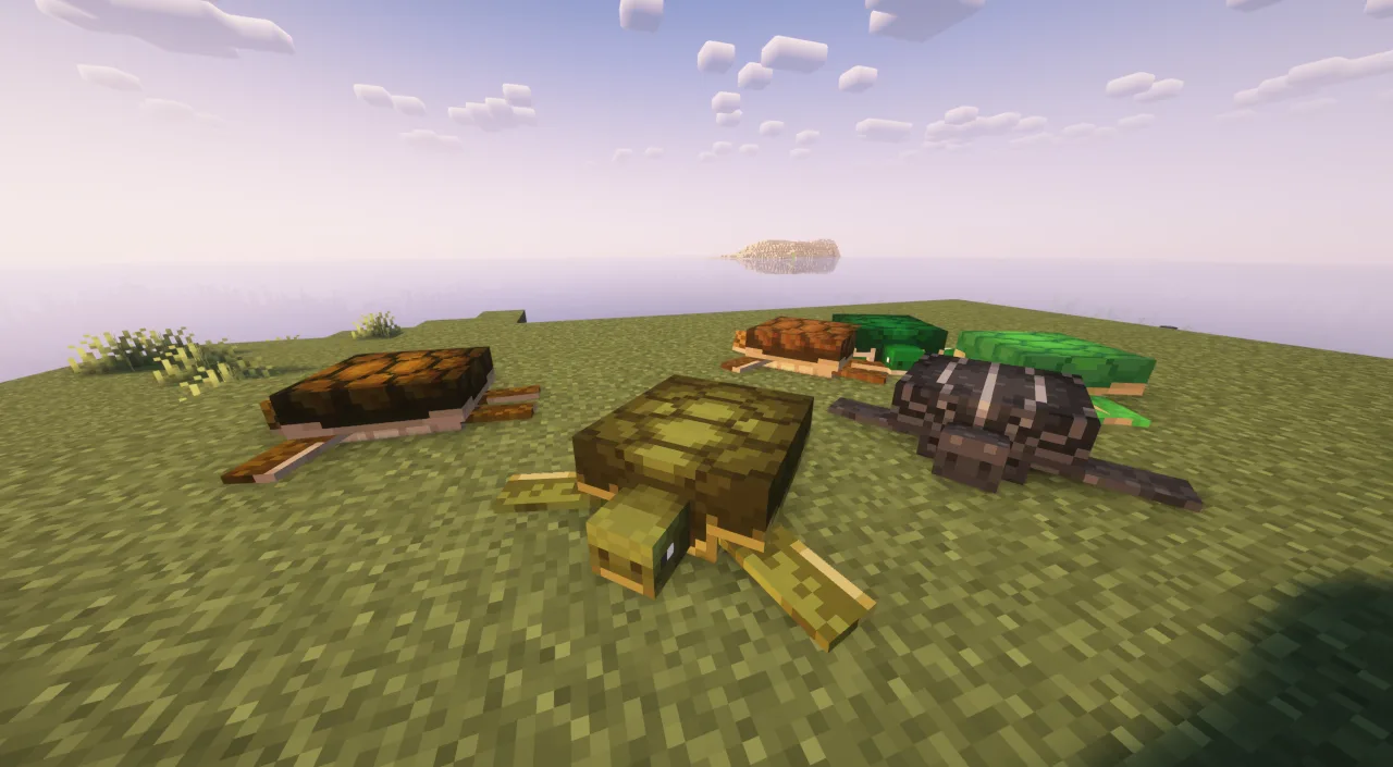 Изображение обновления 2.0.2 для проекта Undopia Patch с демонстрацией обликов черепах.