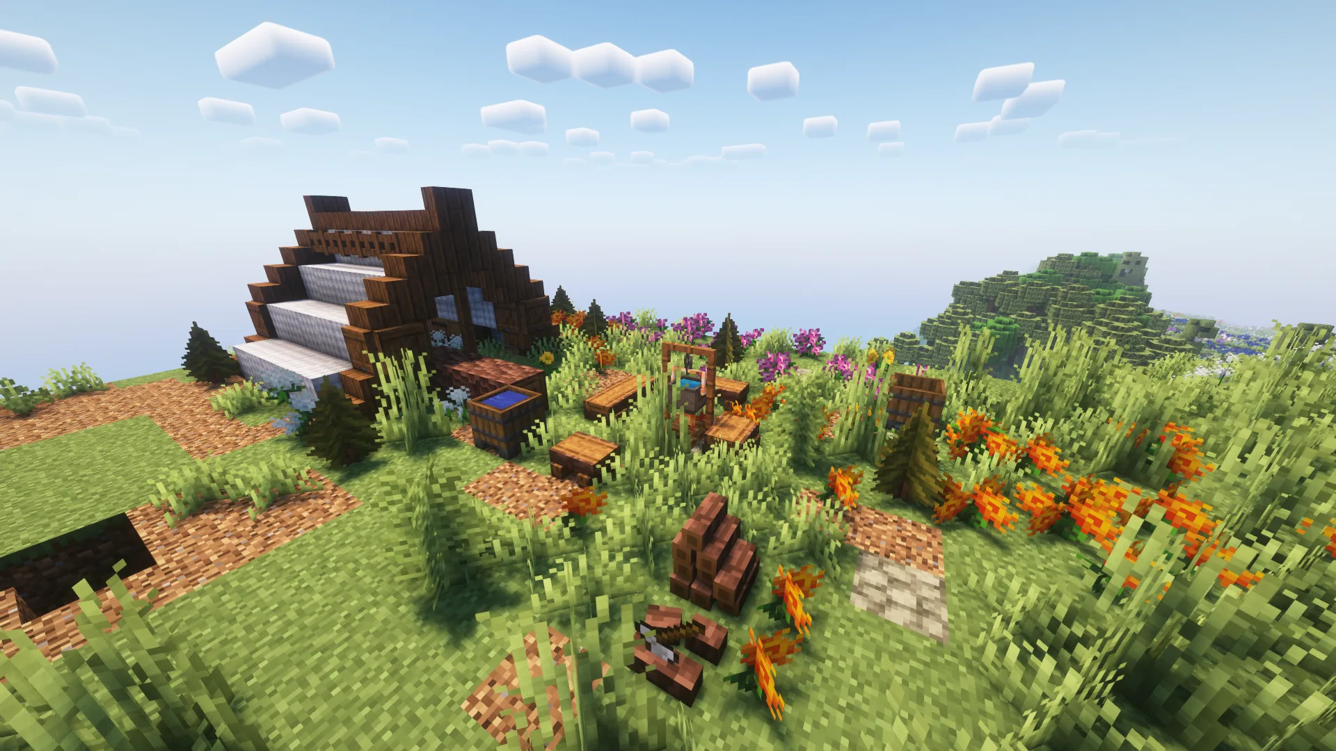 Лагерь разбойников из мода Let's Do Addon: Structures.