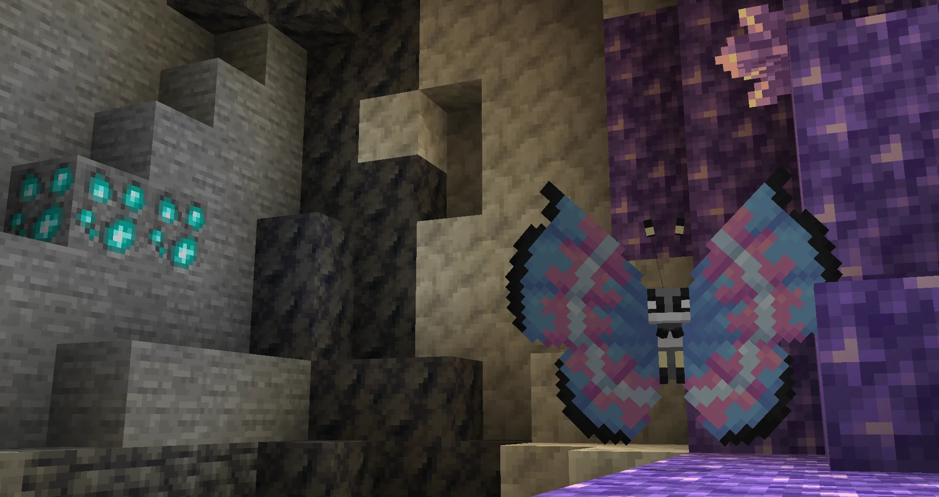 Текстура узора Вивьона в стиле вышивки для мода Cobblemon.