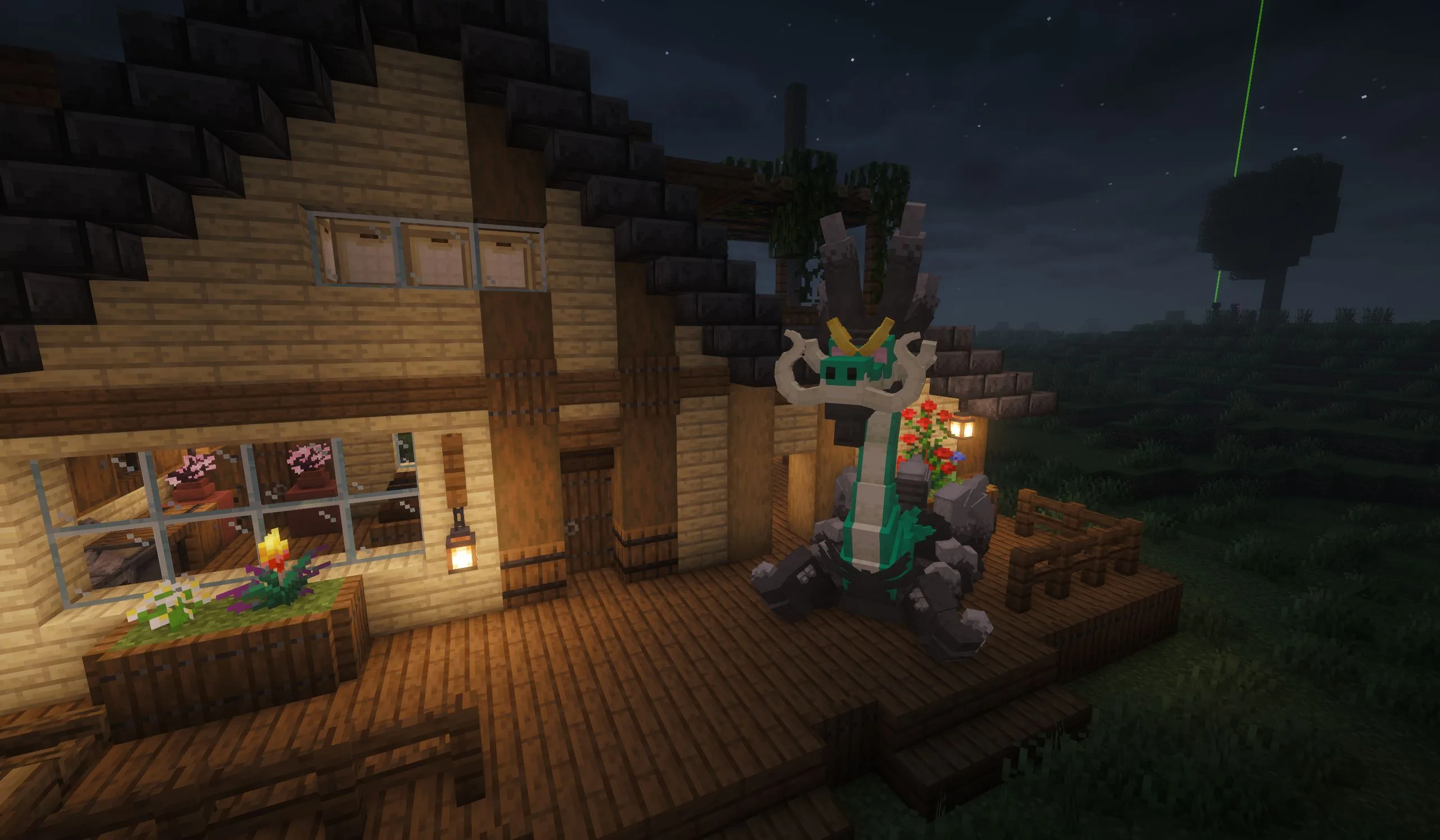 Постройка мега-Дрампы в Minecraft.