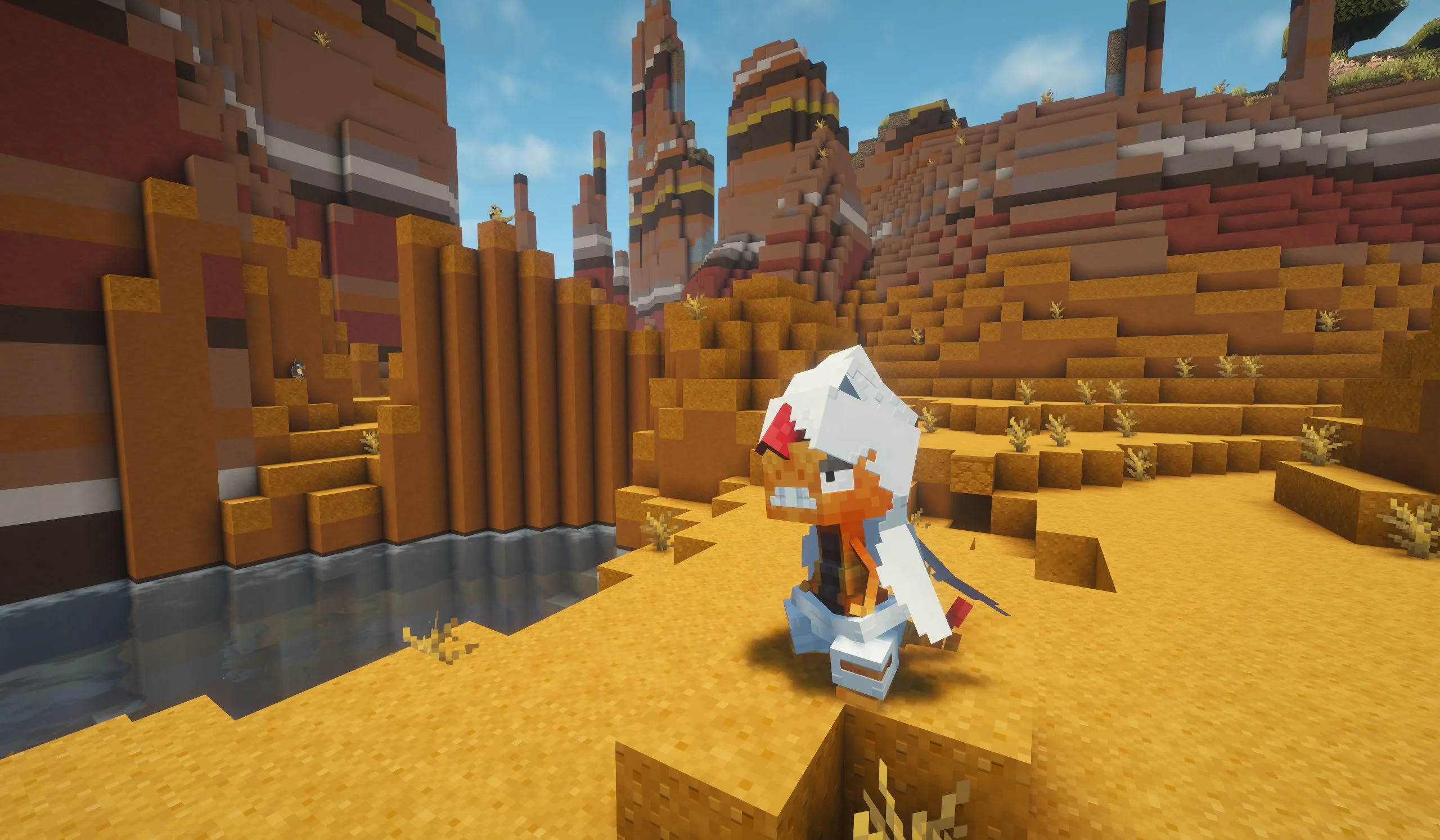 Пиксель-арт покемона Скрафти в стиле Minecraft.