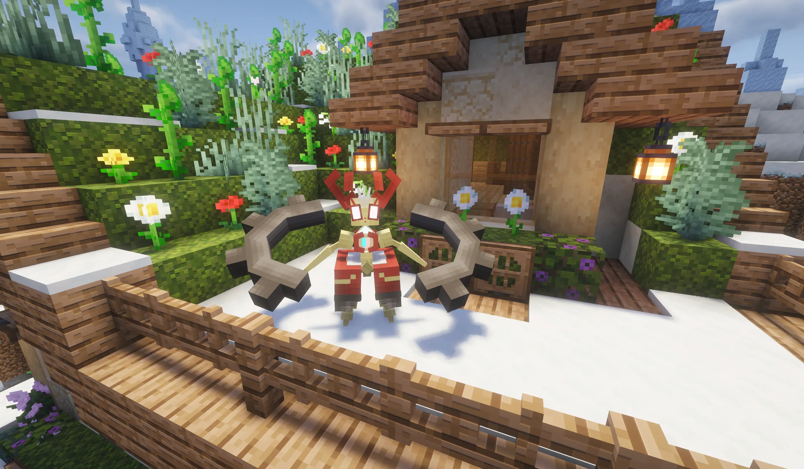 Пиксель-арт Мега Магирны из Minecraft.