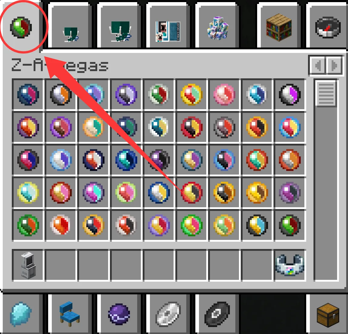 Схема расположения мегакамней в Minecraft версии 1.4 и выше для проекта Navas ZA Megas.