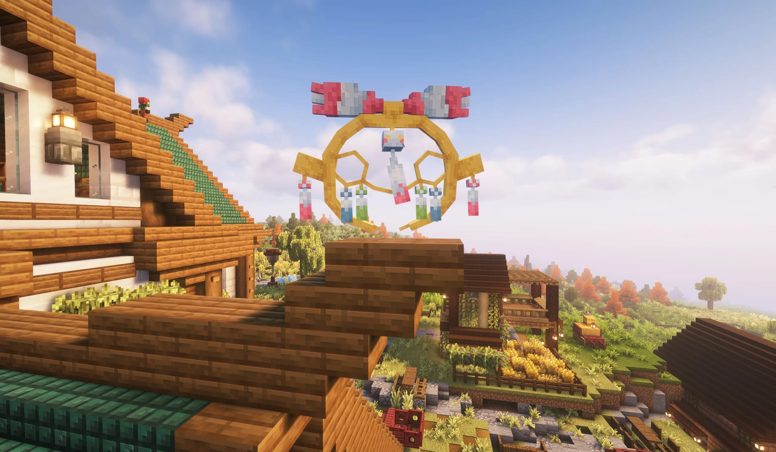 Мега-версия покемона Чимеко в стиле Minecraft.