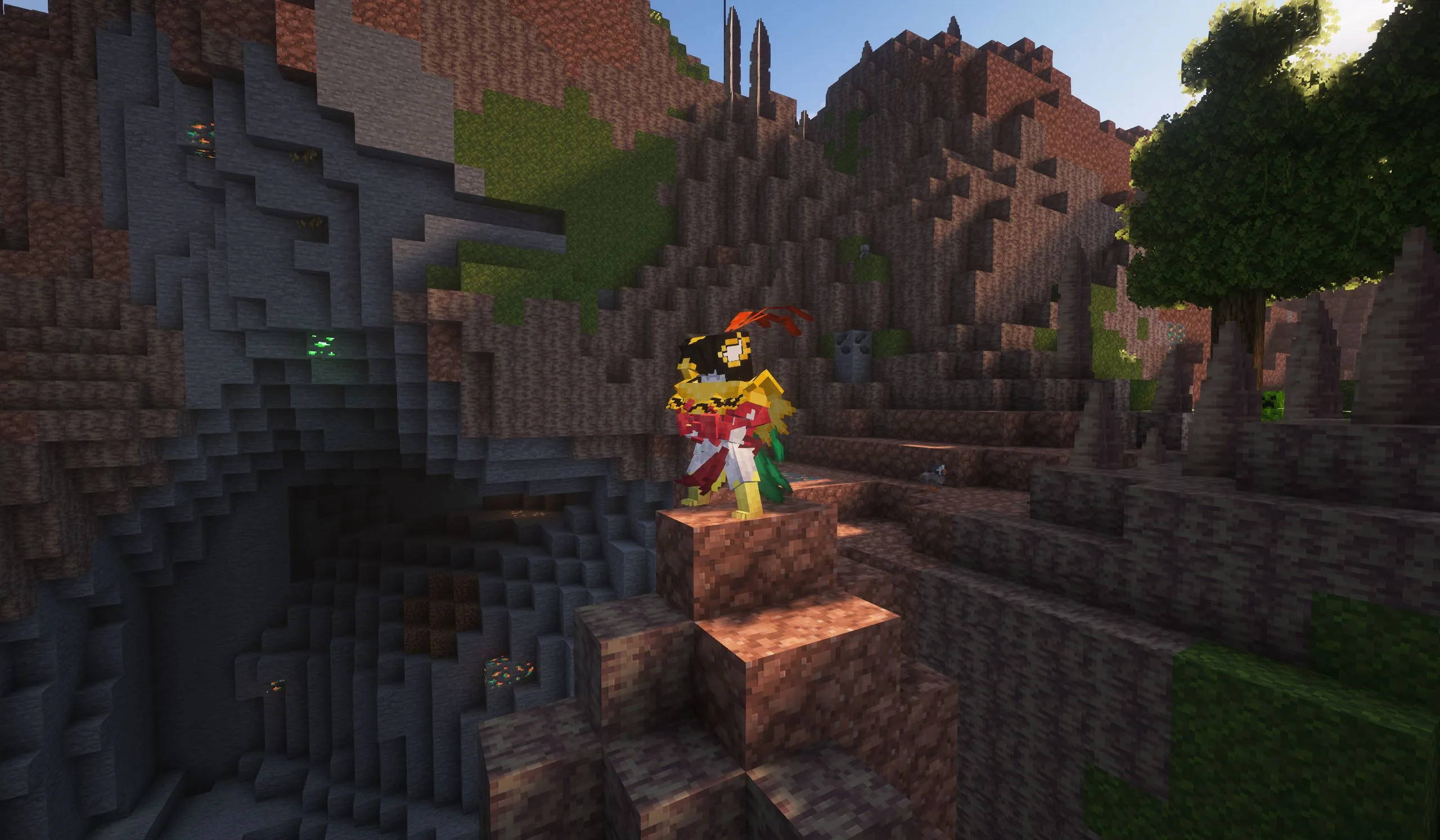 Гигантская постройка покемона Хаулуча в стиле пиксель-арт.