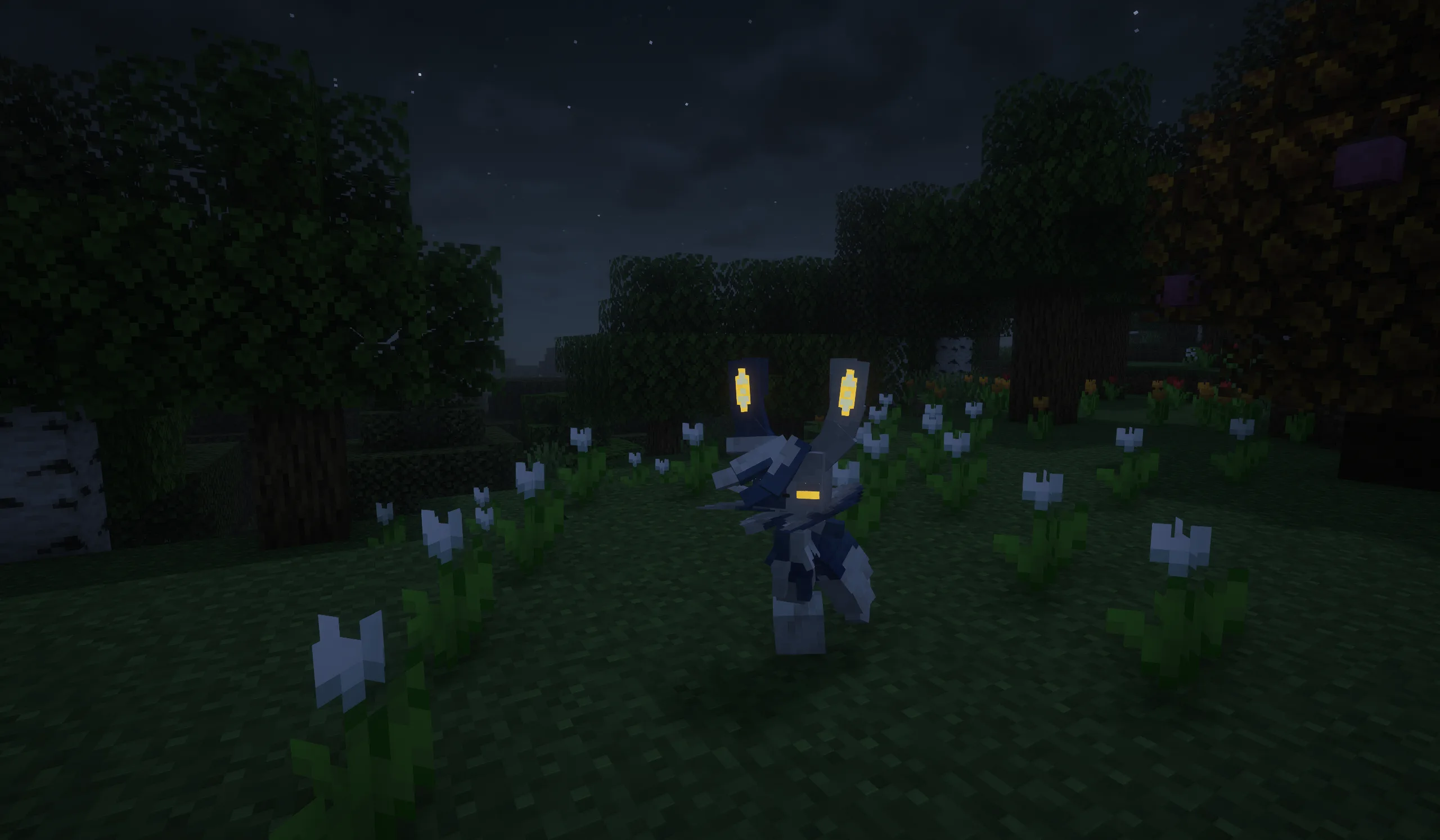 Постройка Mega Meowstic в Minecraft.