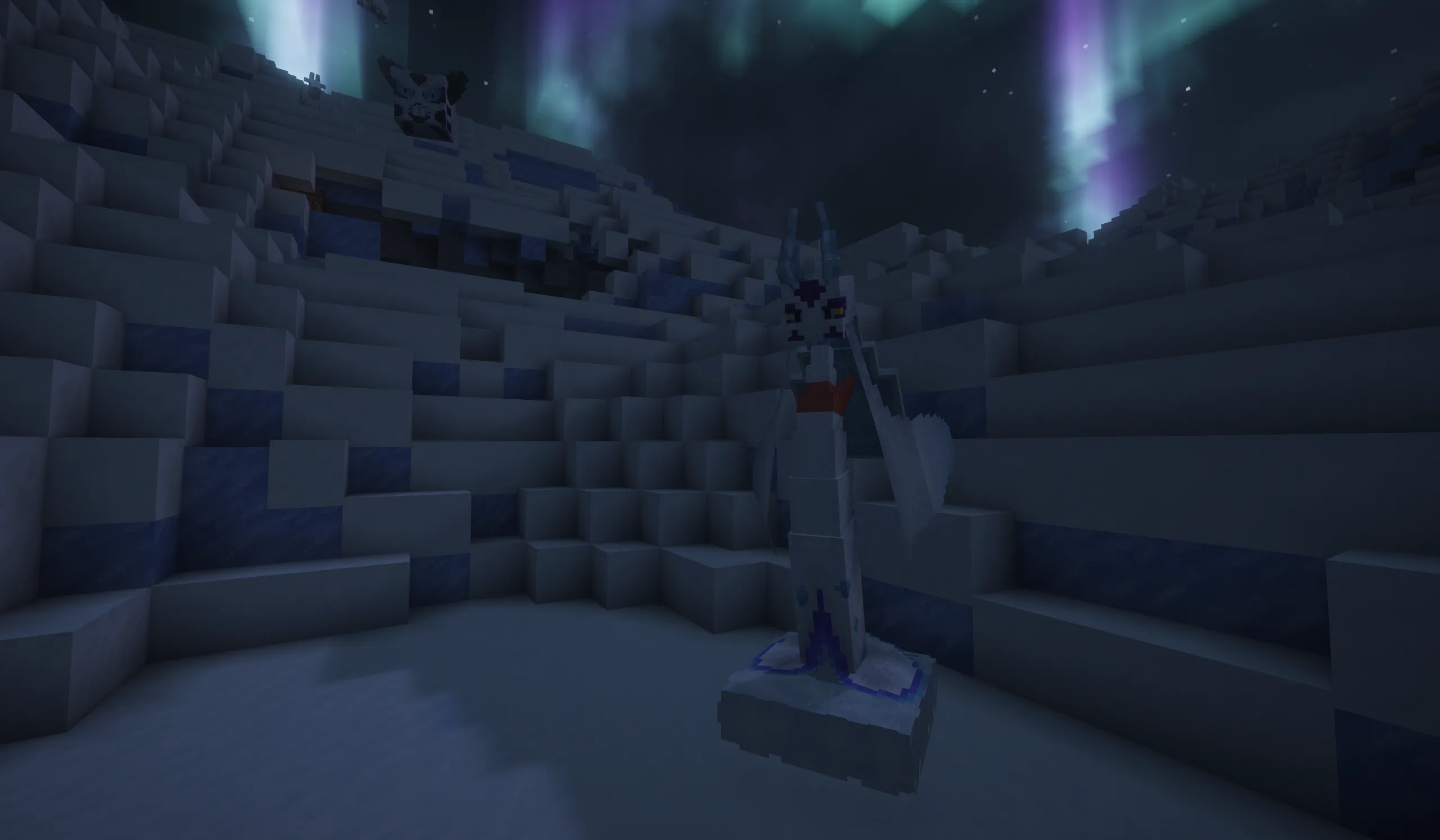 Пиксель-арт Фроссласс в стиле Minecraft.