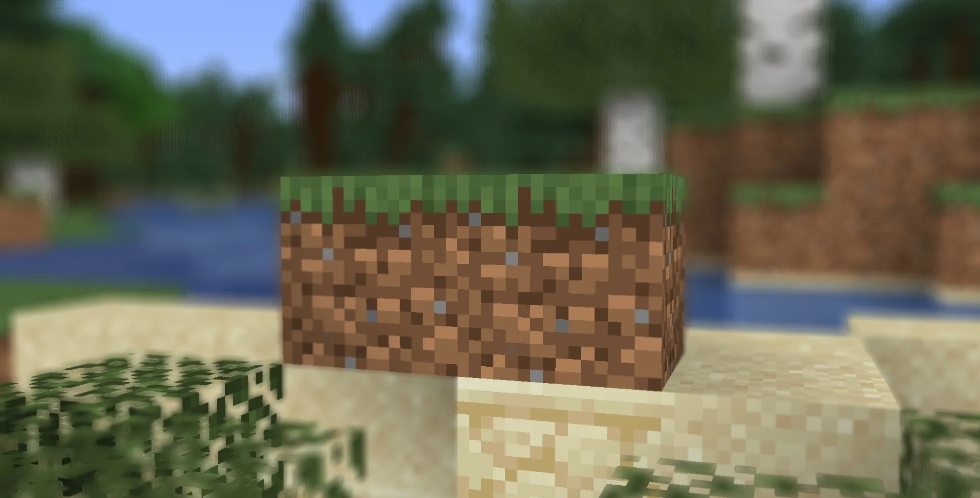 Карта Minecraft "DepthField" с эффектом глубины резкости.