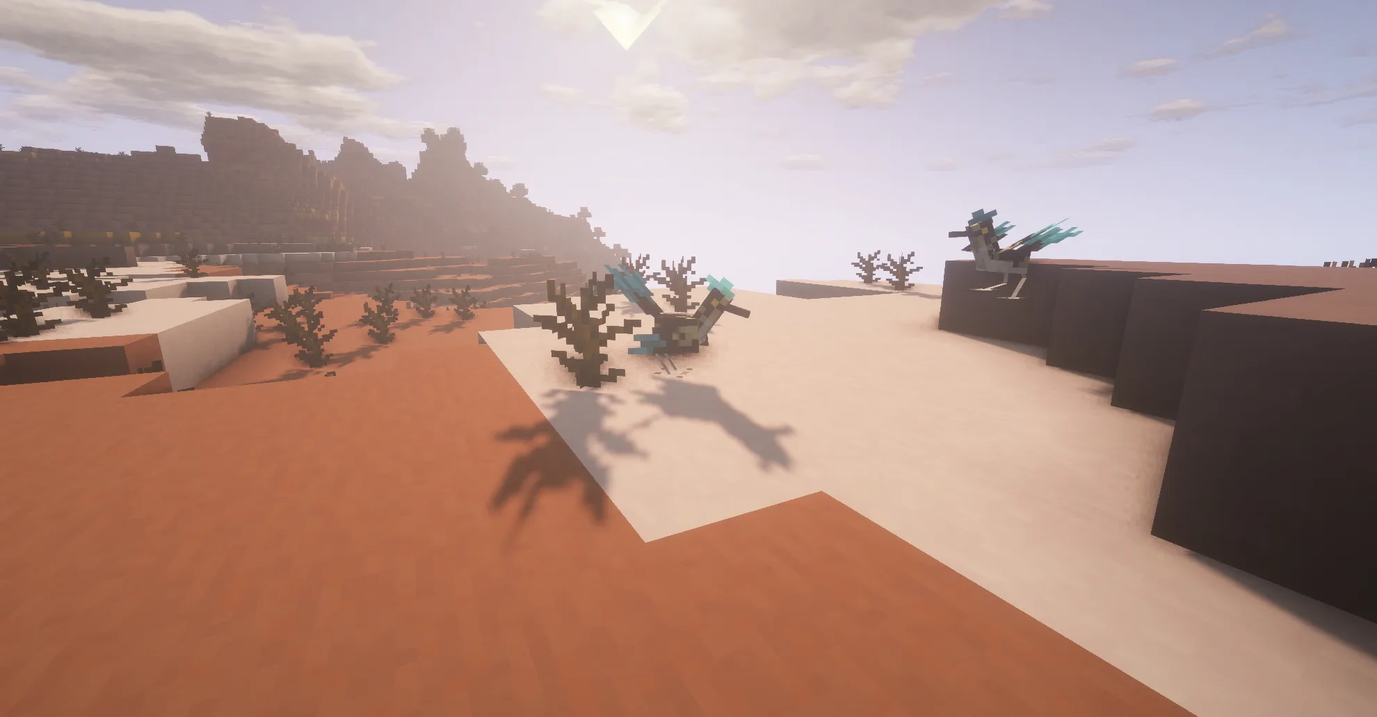 Дорожный бегун из мода Alex's Mobs в Minecraft.