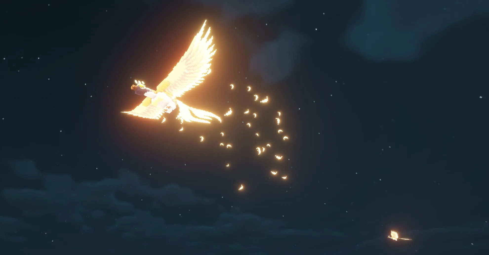 Скриншот моба Sunbird из мода Alex's Mobs в Minecraft.