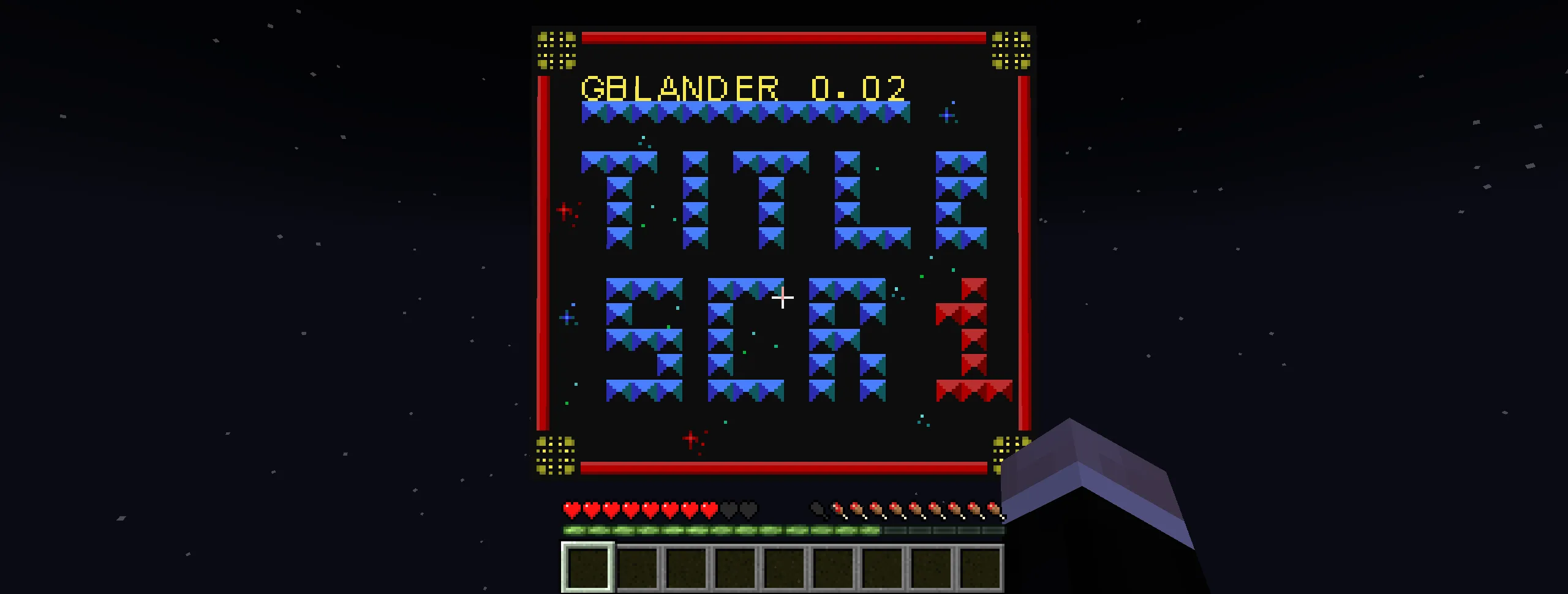 Скриншот игрового процесса мода BlockBoy с демонстрацией игры GB Lander.