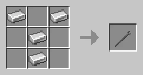 Рецепт крафта пустого посоха в моде Craftable Command Block