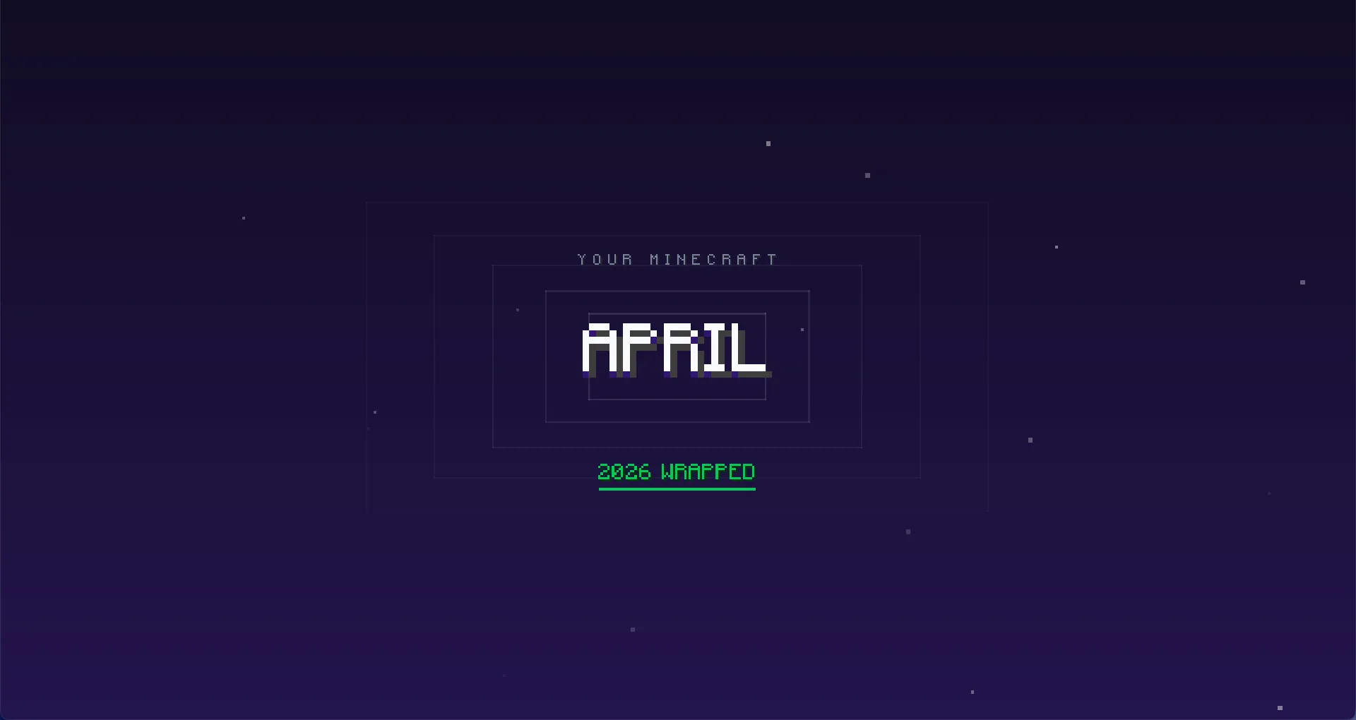 Экран приветствия в моде Minecraft Wrapped