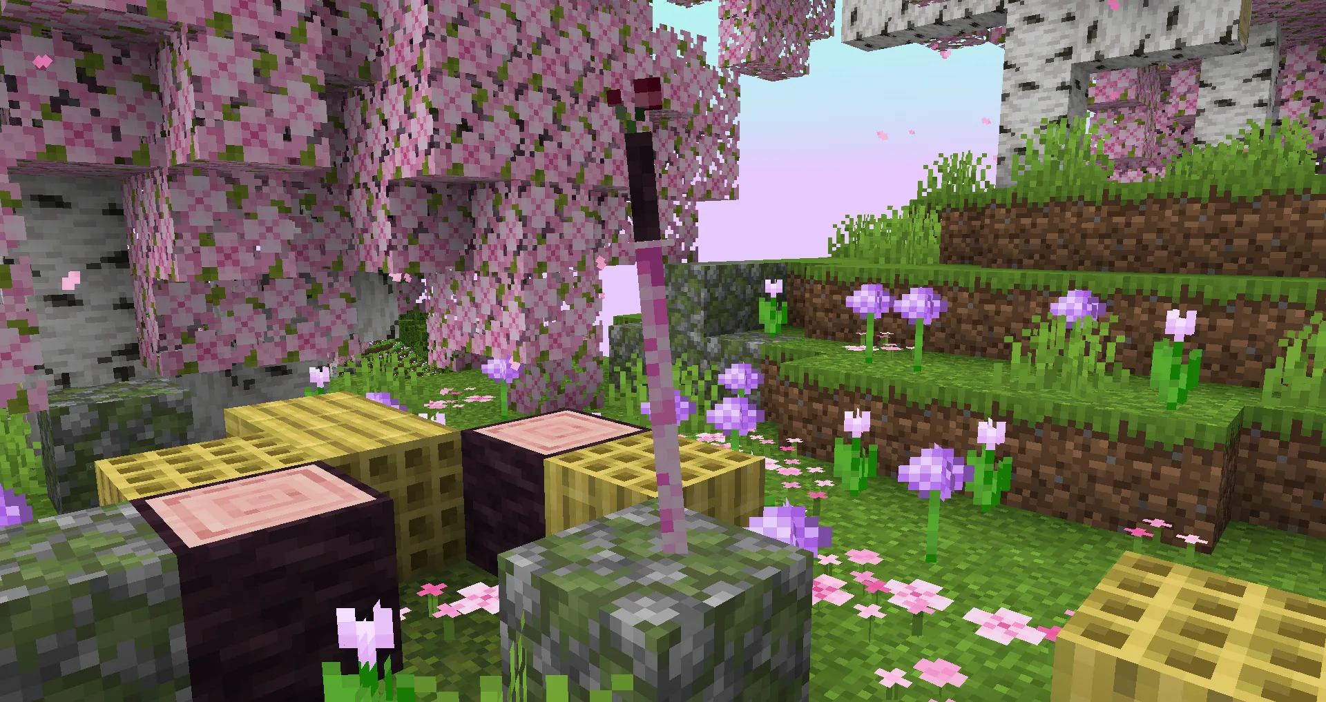 Катана из вишневого дерева из мода Super Powers.