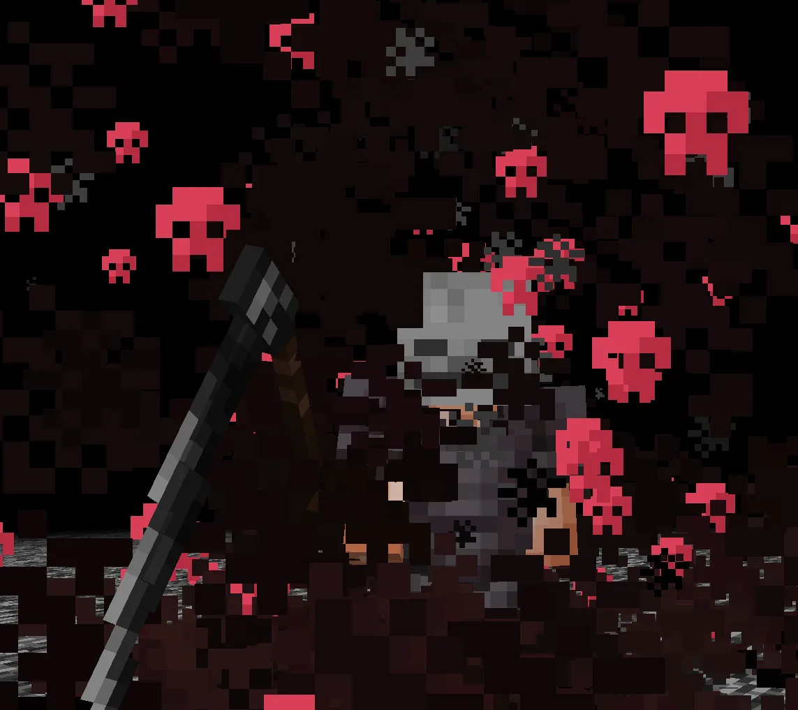 Скриншот игрового процесса мода Super Powers с демонстрацией способностей смерти.