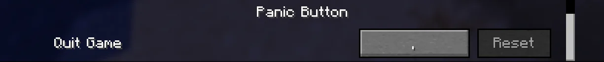 Меню настройки горячих клавиш в моде Panic Button