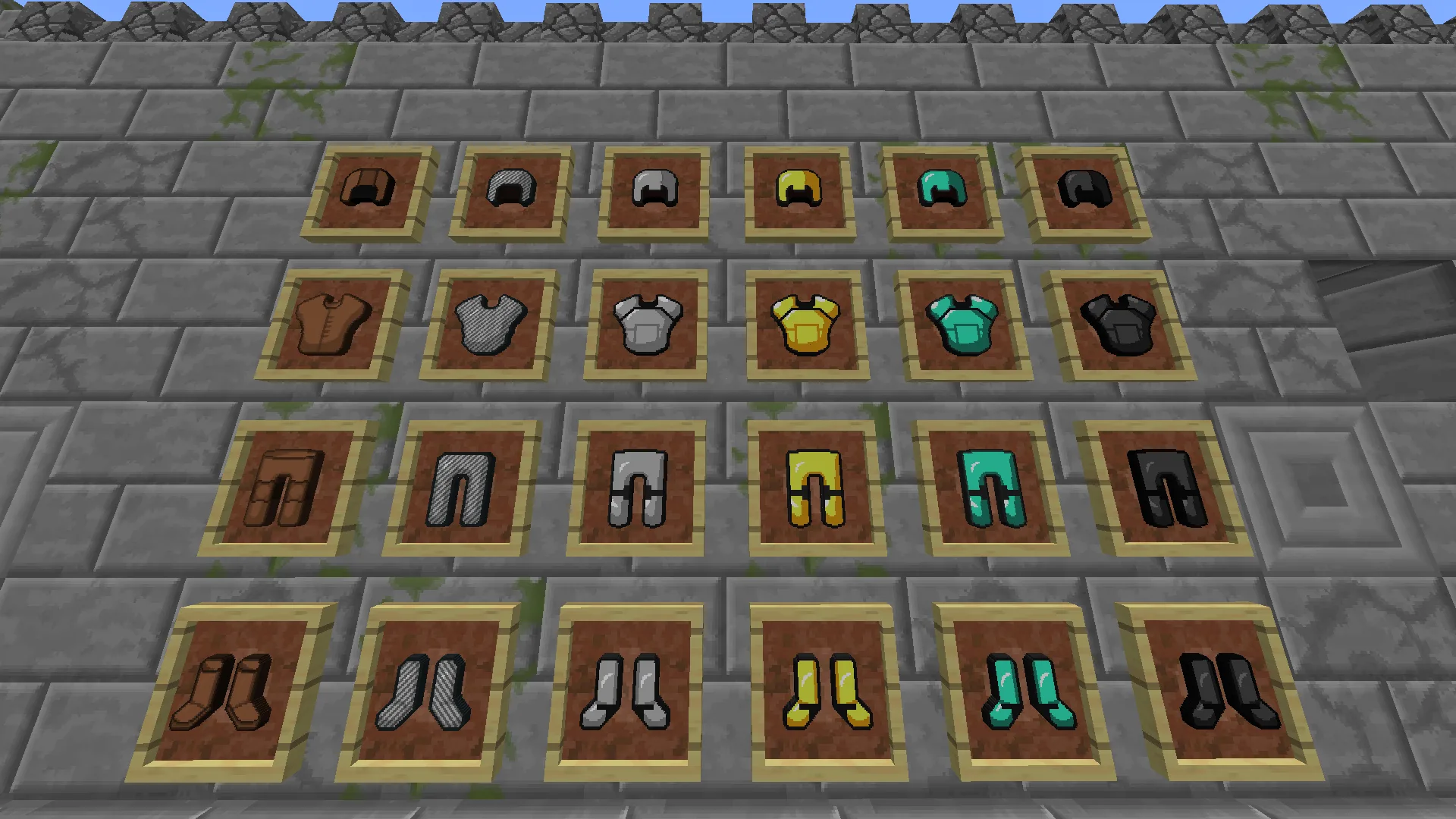 Незеритовая броня в стиле текстурпака Faithful Zephhyre 64x.