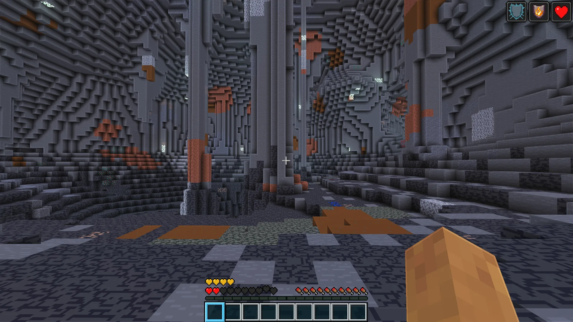 Отключенная анимация и частицы при срабатывании тотема бессмертия в Minecraft.