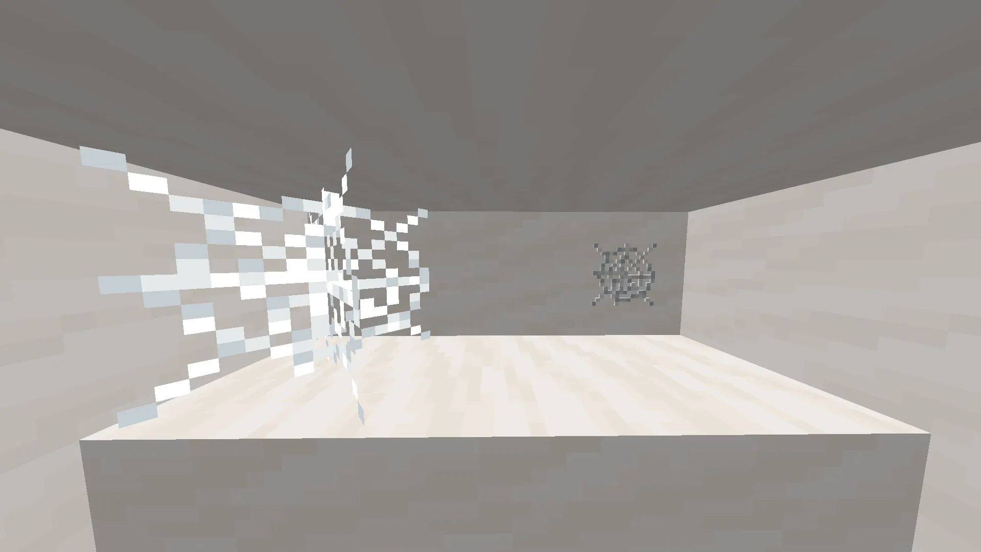 Стандартная паутина в Minecraft до установки BetterWebs