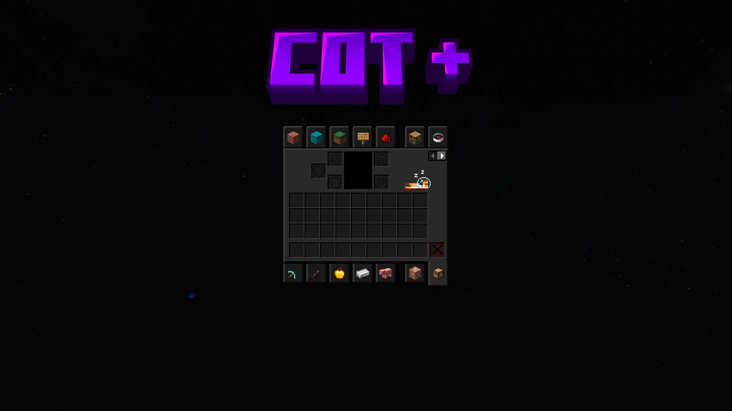 Ресурс-пак cot +: стандартное небо в Minecraft.