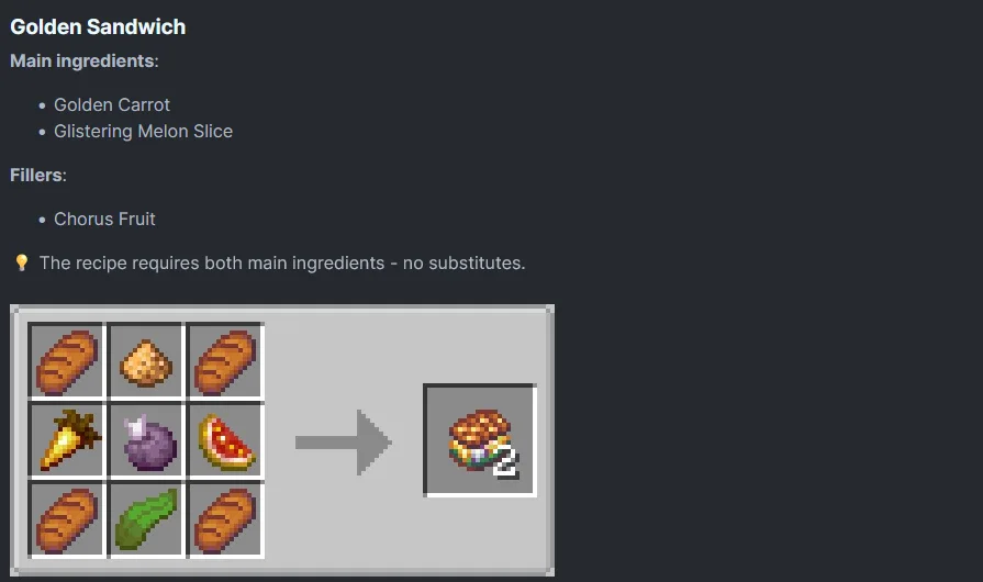 Рецепт золотого сэндвича из мода Tiny Sandwich
