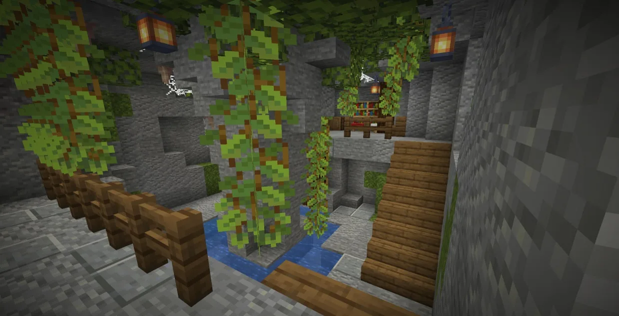 Убежище в пещере из мода Simple Structures: Caves