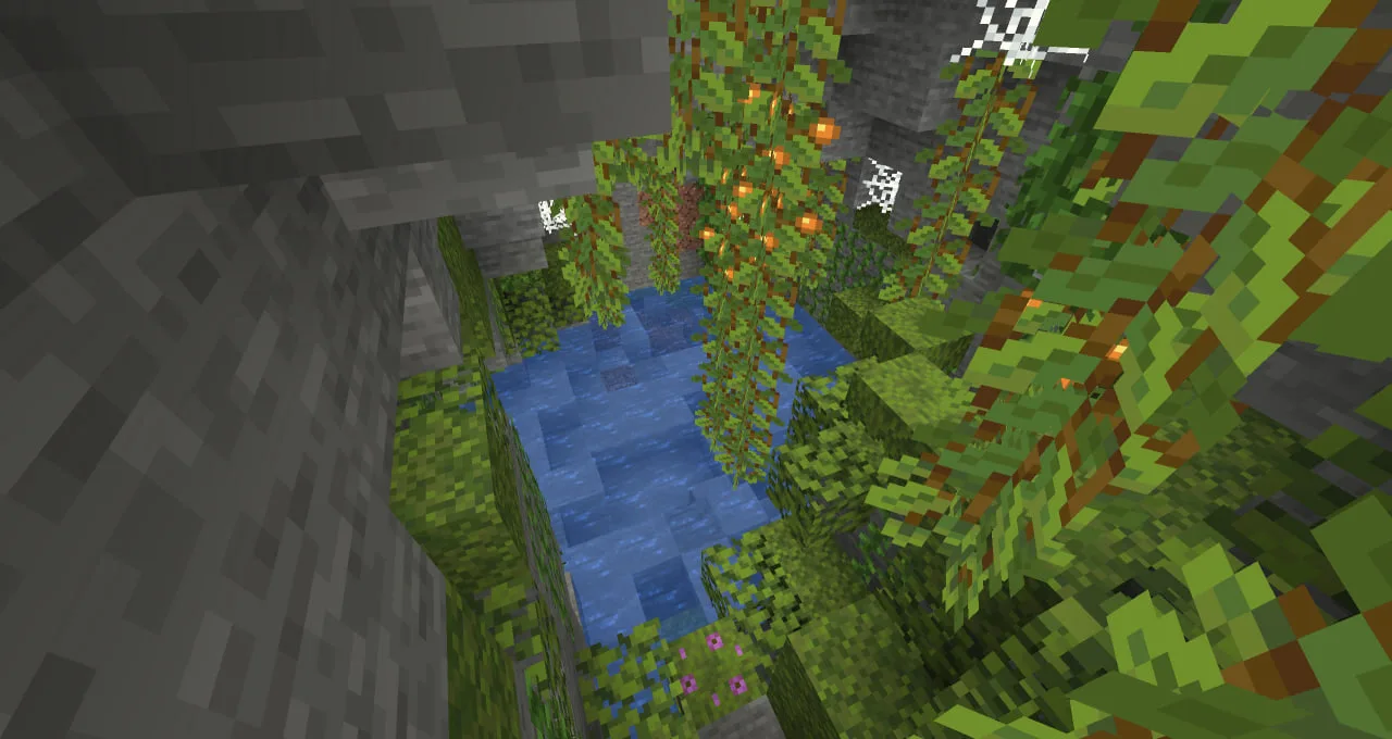 Подземное озеро в моде Simple Structures: Caves
