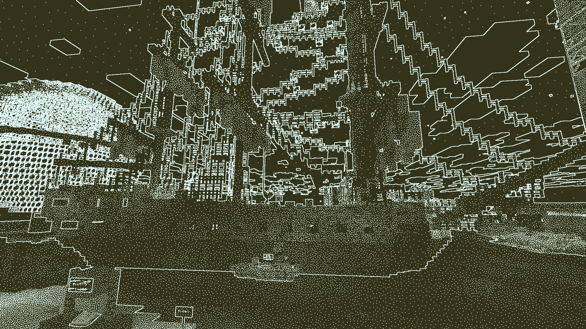 Реконструкция экстерьера Obra Dinn в стиле Ditherpunk.