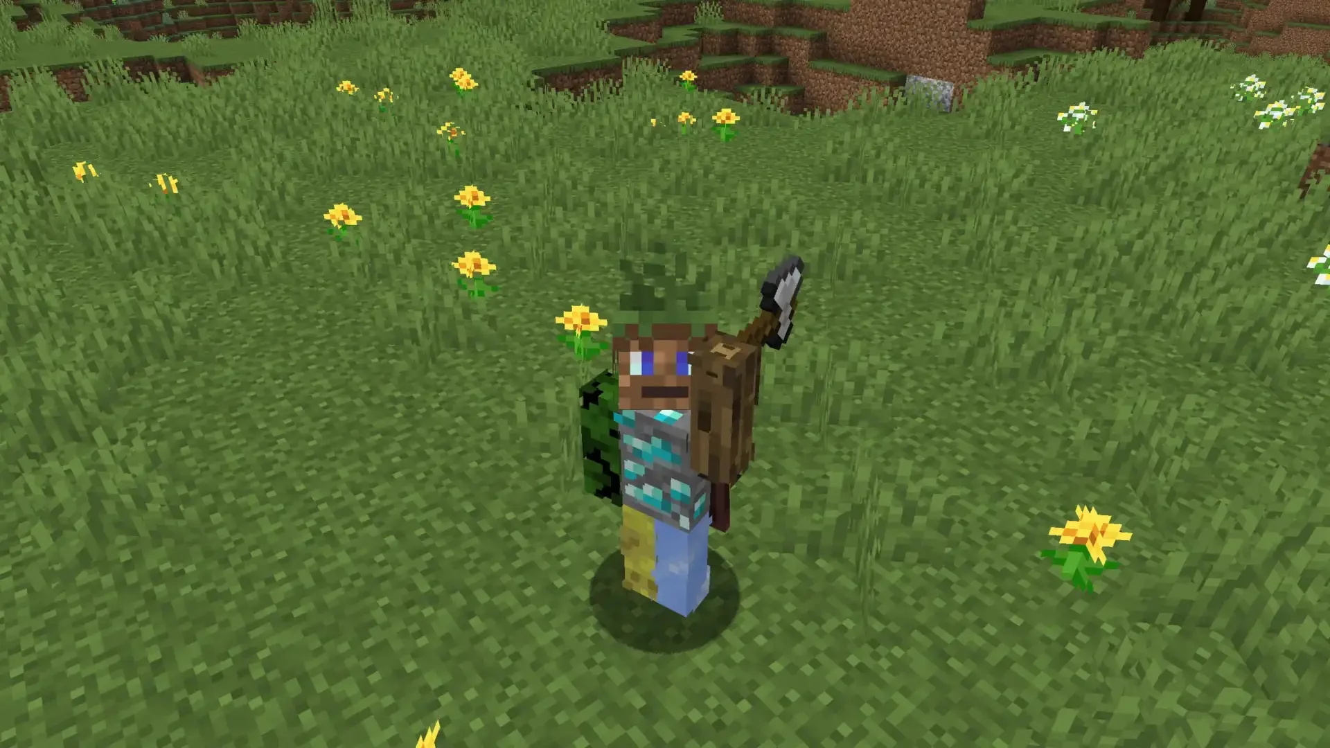 Метательный топор в руке игрока