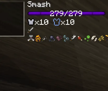 Интерфейс TslatEntityStatus с индикаторами эффектов, брони и типа атаки.