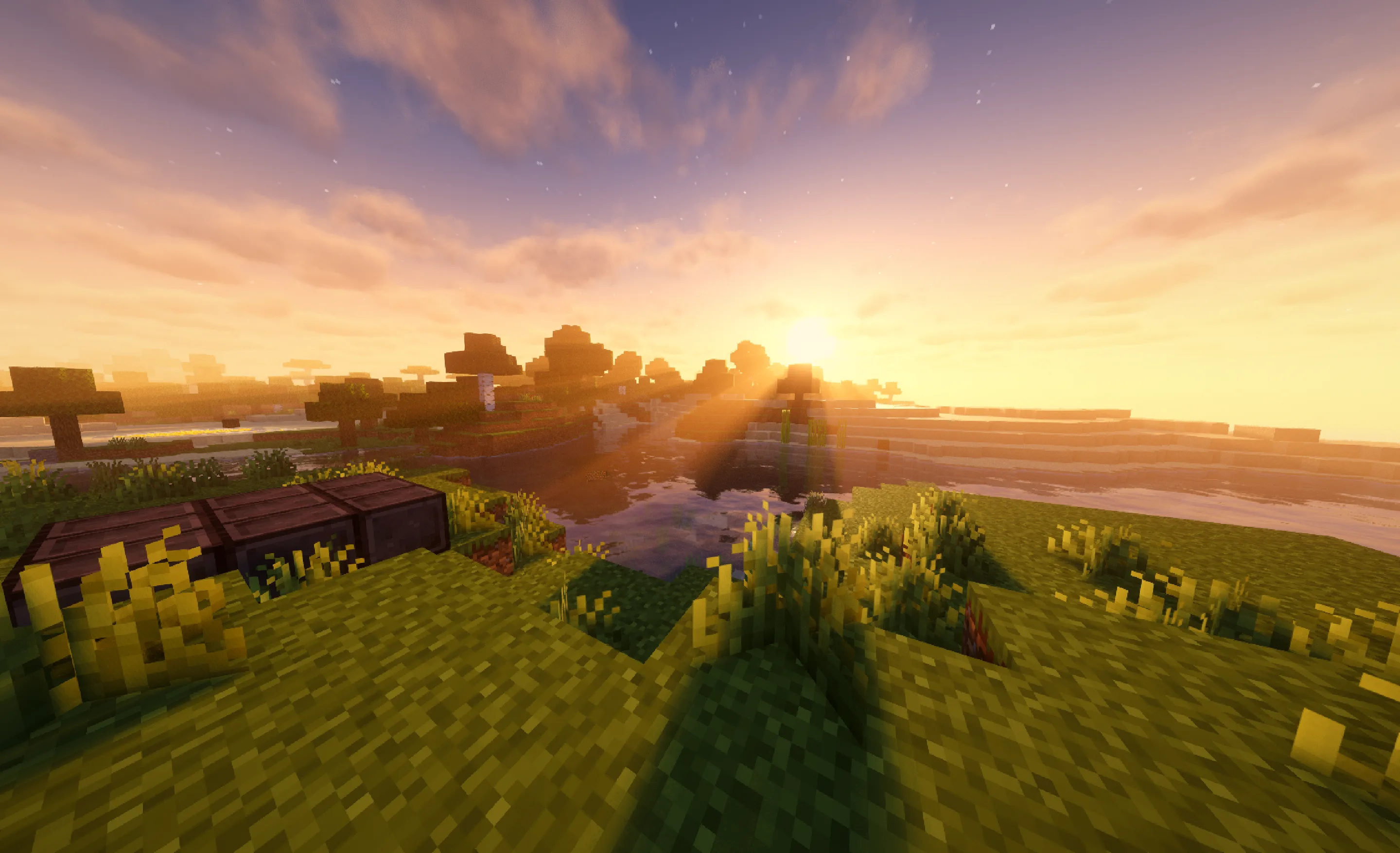 Закат в Breeze Flow Shaders