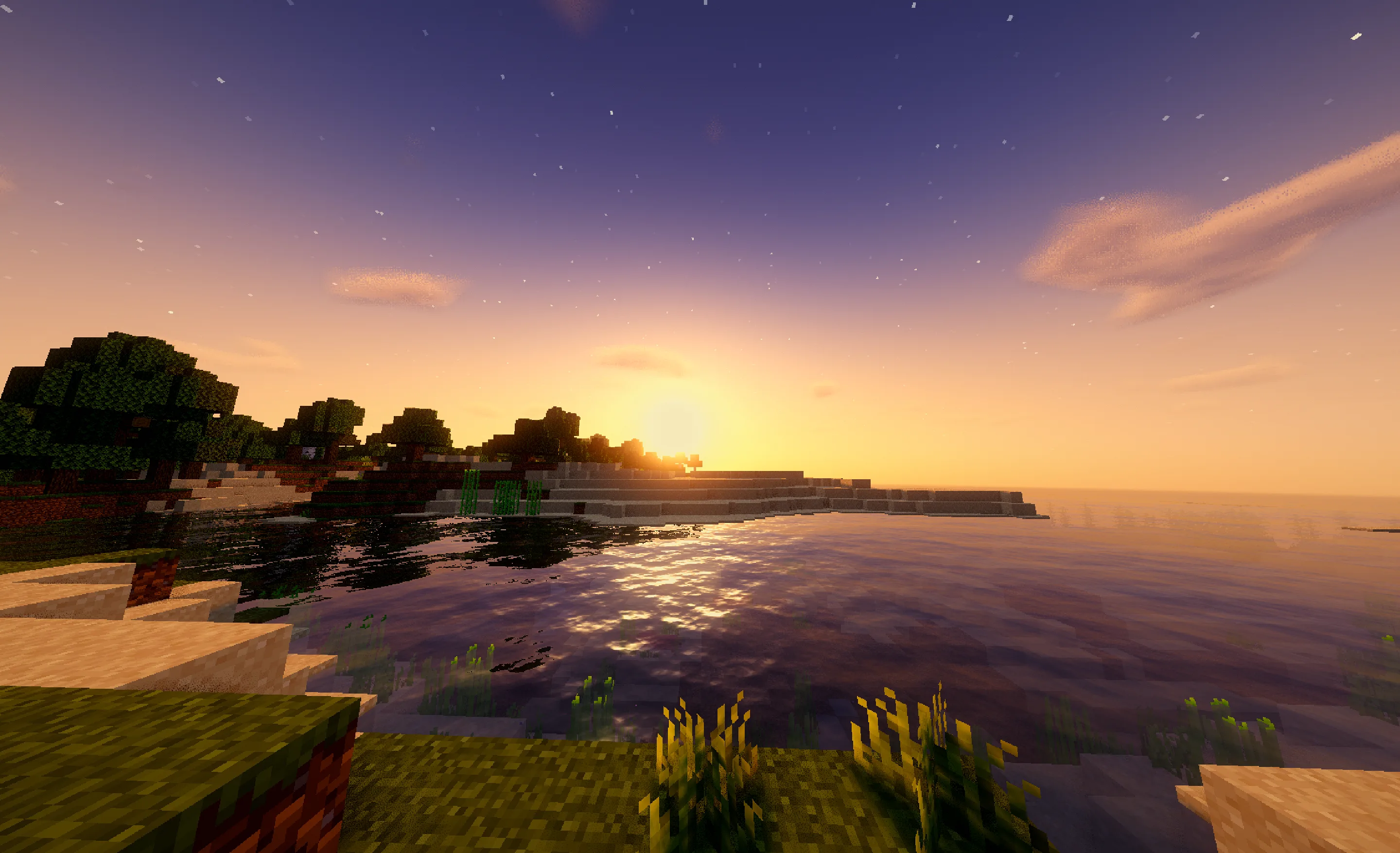 Закат в Breeze Flow Shaders