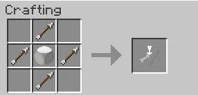 Скриншот рецепта создания заклинания стрелы из мода SameOldSpells StationAPI.